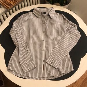 Go Lite striped chambray button down - LAST CHANCE